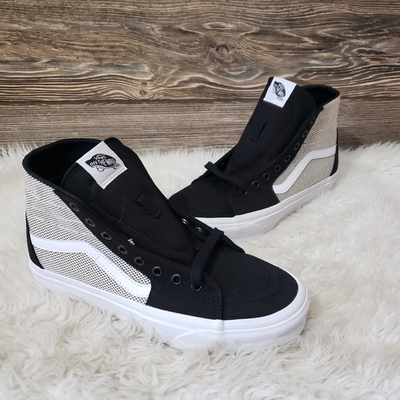 Vans Shoes - New Vans Sk8 Hi Tapered 2 Tone Linen High Tops